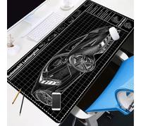 BILIVAN Cool Super-running Mouse Pad Oversized Animation Car Deconstruction Blueprint Custom Office Mechanical Mouse Desk Pad (600*300mm,18)