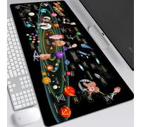 BILIVAN Molecular Physical Chemistry Mouse Pad Oversized Office Computer Keyboard Pad Lock Edge Student Home Writing Class Desk Pad (700*300mm,11)