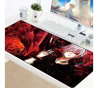 BILIVAN Tokyo Ghoul Gaming Play Mats Mousepad Anime Cartoon xl Large Size Gamer Mouse Pad Big Keyboard Desk Computer PC Mat Notbook Pad (800 * 300 * 3mm,3)
