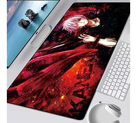 BILIVAN Tokyo Ghoul Rubber Mouse Mat Gaming Mouse Pad Anime Large XXL Mousepad Gamer Speed Locking Edge Computer Pad Keyboard Play Mats (900 * 400 * 3mm,9)