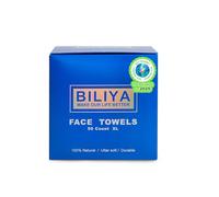 BILIYA Disposable Face Towel Thickened XL, Biodegradable disposable towel, Cleansing face towel, Makeup Remover dry and wet wipe, sensitive skin Ultra soft cleansing cloth 10 x 12 "50 Ct, 1 pack