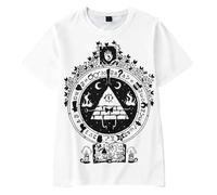 Bill Cipher Art T-Shirt Merch Men Short Sleeve Women Funny Tee Unisex Harajuku Tops (A01,L)