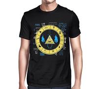 Bill Cipher Gravity Falls Graphic T-Shirt Cotton Tee Black