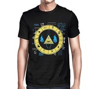 Bill Cipher Gravity Falls Graphic Unisex T-Shirt Printed Tee Graphic Top Men Black Shirt S
