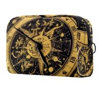 Bill Cipher Wheel Zodiac Cosmetic Bag for Women, Travel Toiletries Bags Large Makeup Handy Pouch Organiser Bag with Zipper