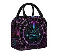 Bill Cipher Wheel Zodiac Lunch Bag Tote Bag for Women, Wide Open Insulated Cooler Bag Waterproof Leak-Proof Thermal Lunch Organizer Handbag