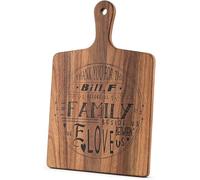 Bill.F Acacia Wood Chopping Board with Handle, Wooden Charcuterie & Cheese Board, Serving Paddle for Pizza, Bread, Meat & Fruit, 51 x 26 x 1.5 cm