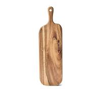 BILL.F Wood Cutting Board Wooden Charcuterie Board with Handle Acacia Cheese Board Serving Boards (16.1'' x 4.7'' x 0.6'')