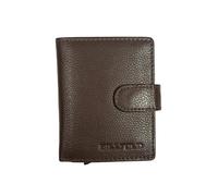 Bill Fold Top Grain Leather Card Holder Wallet for Men | Holds 7 Cards | Cash Compartment | Stylish Men's Minimalist Wallet | Visiting Card Holder, ATM Card Wallet, Brown, Modern
