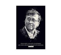 Bill Gates Posters Motivational Inspirational Quote 7 Canvas Wall Bedroom Decor Picture Sports Landscape Offices Room Decor Gift Unframe:20×30inch(50×75cm)