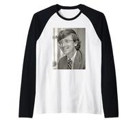 Bill Gates Tech Giant 1987 Portrait By Dick Barnatt Raglan Baseball Tee