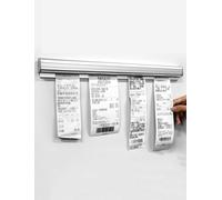 Bill Holder,Order Grabber, Holder, Wall-Mounted Ticket,Tab Self-Adhesive, Mounted Slide Check Rack Kitchen Accessories, for Holding Catering 、Cafes 、Pubs Bars and Receipt(30X4X1.8cm)