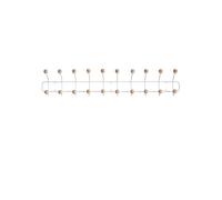 Bill Horizontal L Coat Rack White/ Birch