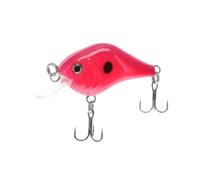 BILL LEWIS Gnat Micro-Crankbait Lifelike Fishing Lure 1.5" Length 1/8 Oz with Mustad Triple Grip Hooks, Pink Pearlescent