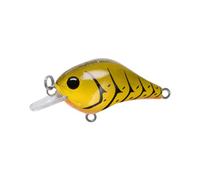 BILL LEWIS Gnat Micro-Crankbait Lifelike Fishing Lure 1.5" Length 1/8 Oz with Mustad Triple Grip Hooks, Green Pumpkin Craw