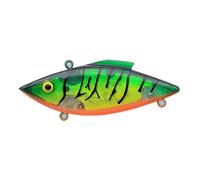 Bill Lewis Lures Lifelike Vibrations Rat-L-Trap 1/2 OZ Lipless Crankbait Fishing Wobble Sinking Lure for Black Bass, Trout, Walleye, Pike, Salmon, Green Light Tiger
