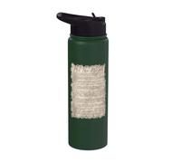 Bill of Rights US Constitution on Sepia Parchment Paper Stainless Steel Insulated Water Bottle