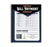 Bill Organizer Notebook, Binding, Monthly Bill Payment Tracker, Monthly Expense Planner, Personal Budgeting, Home, Finance, Expense Tracking, Office, School, Daily Use