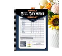 Bill Payment Notebook - Monthly Bill Tracker Journal, 25.5x20.5cm Finance Planner for Organization, Financial Record Item with Sturdy Build, Household Budgeting Book for Tracking and Planning