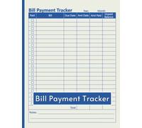 Bill Payment Tracker: Monthly Bill Payment Organizer, Simple Record Book for Payments