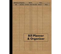 Bill Planner and Organizer: Monthly Bill Payment Tracker and Ledger - 120 Pages - Money Debt Tracking Log