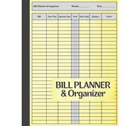Bill Planner and Organizer: Monthly Bill Payment Tracker and Ledger, Financial Organizer, Bills - Tax - Debt Tracker Planner, Money Budget Book, 100 pages, 8.5 x 11 in
