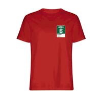 Bill Russell 6 Jersey Frame Men's T-Shirt - Red / 3XL