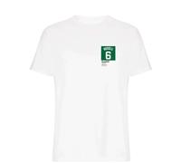 Bill Russell 6 Jersey Frame Men's T-Shirt - White / 3XL