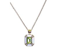 Bill Skinner Sterling Silver Enamel Octagon Cut Pendant Silver