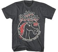Bill & Ted WYLD Stallyns Most Excellent World Tour Mens T-Shirt Horse Rock Tee Black(Medium)
