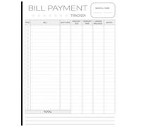 Bill Tracker Notebook: A Monthly Bills Payment Checklist 8.5 x 11 100+ Pages
