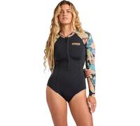 BILLABONG 2026 Womens Salty Dayz Natural 2mm Long Sleeve Springsuit Wetsuit - Black Tropical