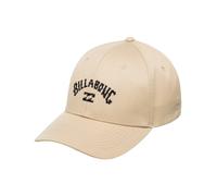 BILLABONG BASEBALL CAP.ARCH GRAVEL BEIGE COTTON CURVED PEAK SNAPBACK HAT S25