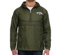 Billabong Big and Tall Rain Jacket - Hoodie Anorak Windbreaker Jacket for Men, Waterproof, Water-Repellent Raincoat, Olive Leaf It To Me, 2X