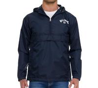 Billabong Big and Tall Rain Jacket - Hoodie Anorak Windbreaker Jacket for Men, Waterproof Water Resistant Raincoat, Navy, 5X