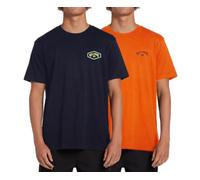 Billabong Big and Tall T-Shirts for Men, Cotton Mens Beach Summer Tees 2 Pack, Navy/Orange, 3X