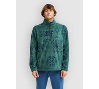 Billabong Boundary Mock Neck Half-Zip Fleece Sweater smoke pine L