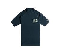 BILLABONG Boys Crayon Wave UV50 Short Sleeve Rash Vest Top - Navy - UV Sun Protection and SPF Properties