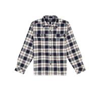 Billabong Boys' Long Sleeve Button-Down Flannel Shirt, Dusty Navy Offshore, L