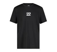 Billabong Boy's Short Sleeve Rashguard Surf Shirt with UPF 50+ Sun Protection, Kid's Swim Top Rash Guard, Black/Waves, 14-16