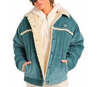 Billabong - Corduroy and sherpa Jacket - Cord In Love Trucker Jacket W Silver Bleach for Women - Size S - Blue Blue S