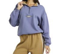 Billabong - Fleece blend sweatshirt - Wave Break Half Zip Crew Stone Blue for Women - Size S Blue S