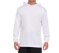 Billabong Hooded Rash Guard for Men Big and Tall, UPF 50+ Long Sleeve Swim Shirt, White, 5X Tall