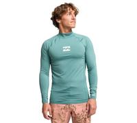 Billabong Long Sleeve UPF 50 Rash Vest WAVES ALL DAY LS Mens Blue