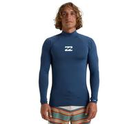 Billabong Long Sleeve UPF 50 Rash Vest WAVES ALL DAY LS Young Mens Blue S