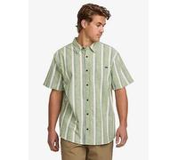 Billabong Mens All Day Stripe Short Sleeve Shirt, Green, Size S, Men Green