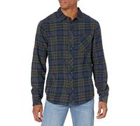 BILLABONG Men's Classic Long Sleeve Flannel Shirt Button, Navy, S
