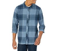 BILLABONG Men's Classic Long Sleeve Flannel Shirt Button, Slate Blue Plaid, Medium