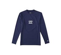 BILLABONG Men's Classic Long Sleeve Loose Fit Rashguard Rash Guard Shirt, Navy Wave, Small