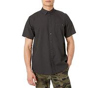 BILLABONG Men's Classic Printed Woven Short Sleeve Shirt Button, Black Night, Medium